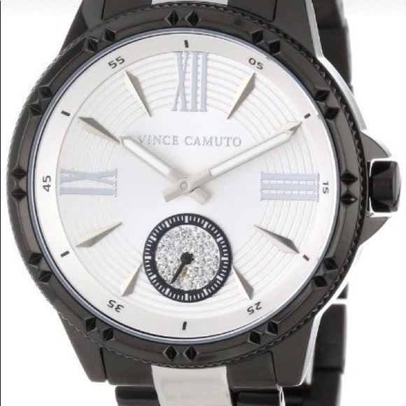 Vince Camuto Black and Silver Bracelet Watch - Picture 1 of 6